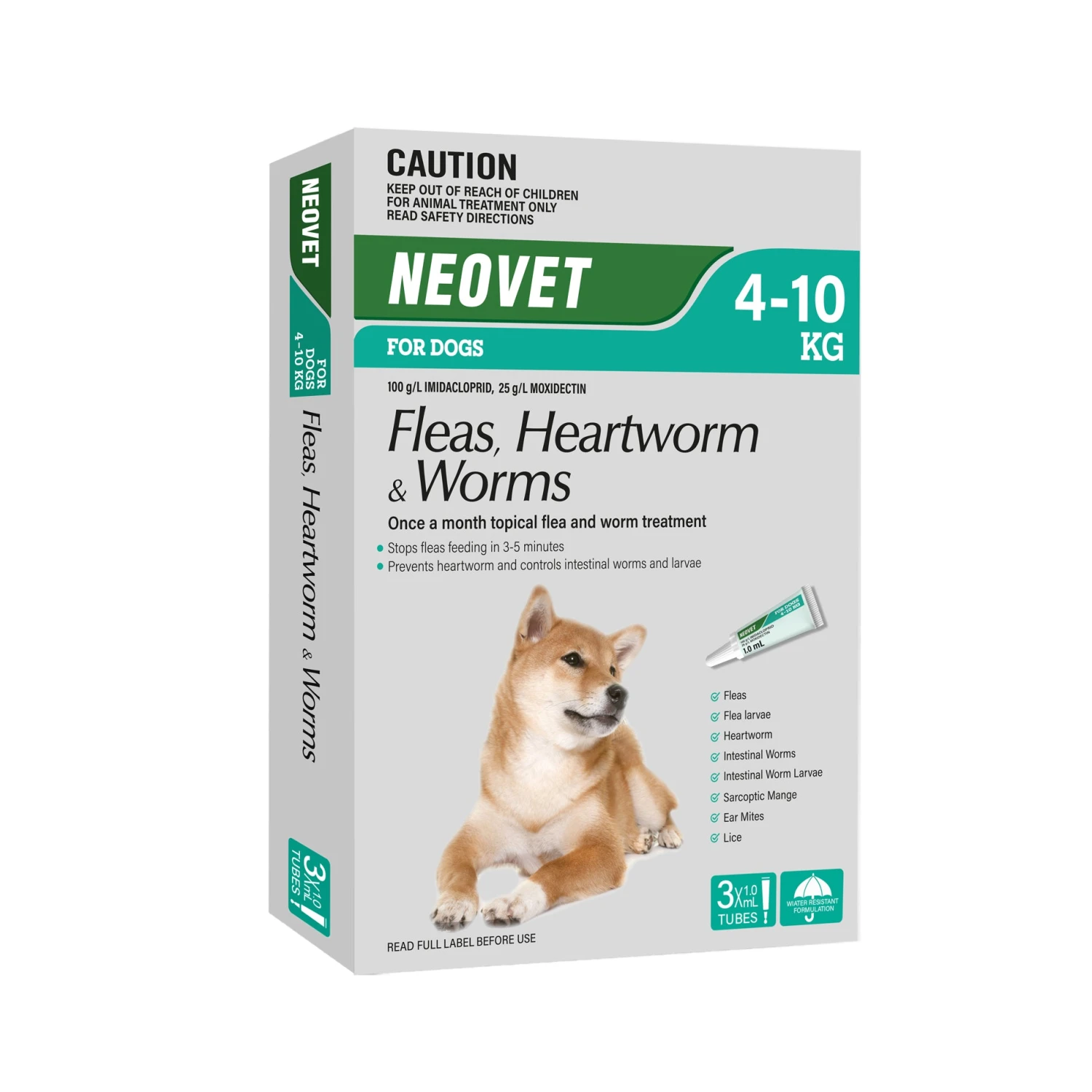 Neovet For Dogs (Fleas, Heartworm & Worms) 4-10kg 2 Neovet For Dogs (Fleas, Heartworm & Worms) 4-10kg - Image 2