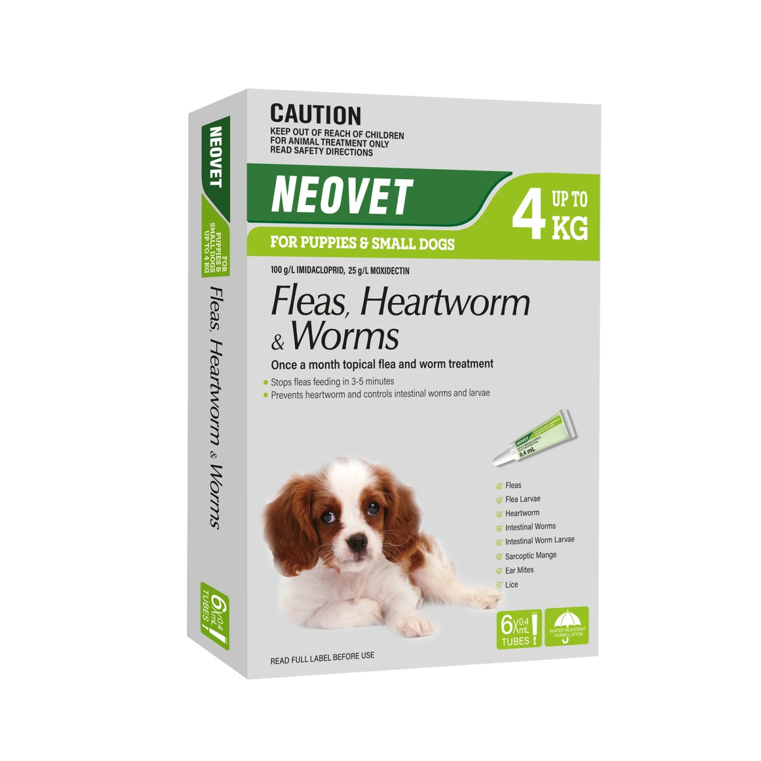 Neovet For Puppies & Small Dogs (Fleas, Heartworm & Worms) Up To 4kg 1 Neovet For Puppies & Small Dogs (Fleas, Heartworm & Worms) Up To 4kg