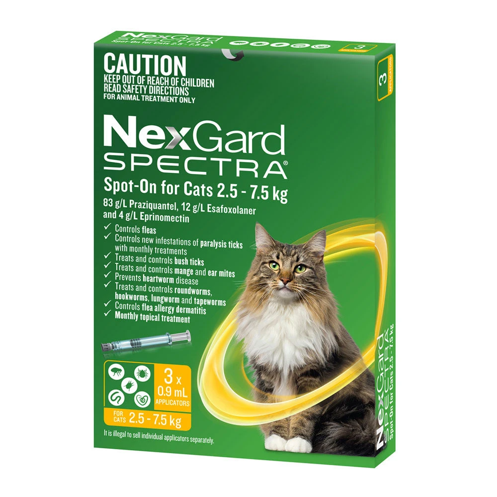 NexGard SPECTRA Spot-On For Large Cats 2.5 - 7.5kg 1 NexGard SPECTRA Spot-On For Large Cats 2.5 - 7.5kg