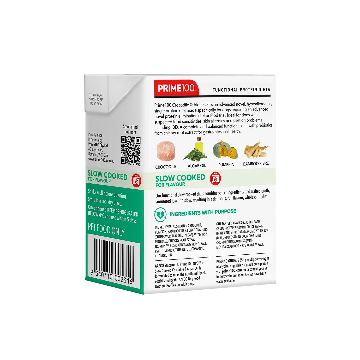 Prime100 NPD Slow Cooked Crocodile & Algae Oil 354g 3 Prime100 NPD Slow Cooked Crocodile & Algae Oil 354g - Image 3