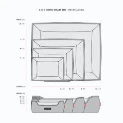 EzyDog 2 In 1 Ortho Smart Dog Bed 19 EzyDog 2 In 1 Ortho Smart Dog Bed -Vetn Pet Direct Store ortho smart bed specs 2