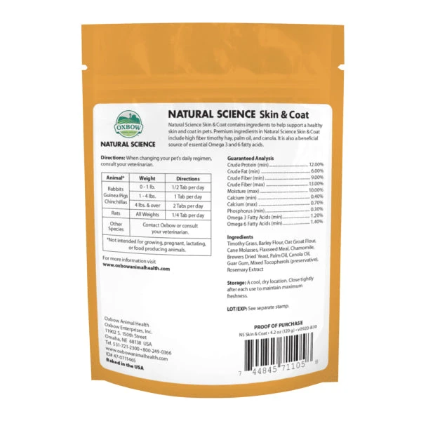 Oxbow Natural Science Skin & Coat Support 120g 2 Oxbow Natural Science Skin & Coat Support 120g - Image 2