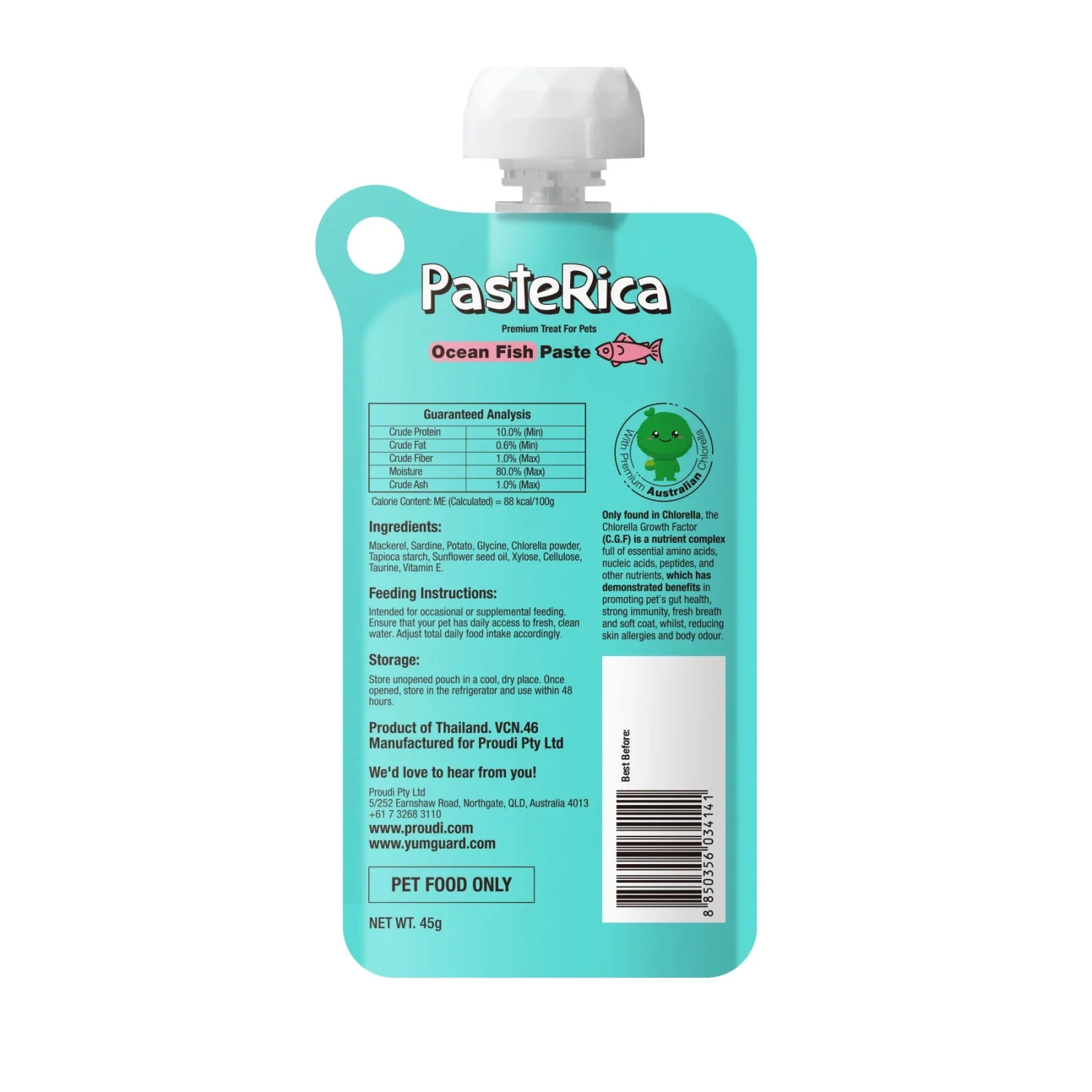 YumGuard Paste Rica Ocean Fish Paste Dog & Cat Treat 45g 2 YumGuard Paste Rica Ocean Fish Paste Dog & Cat Treat 45g - Image 2