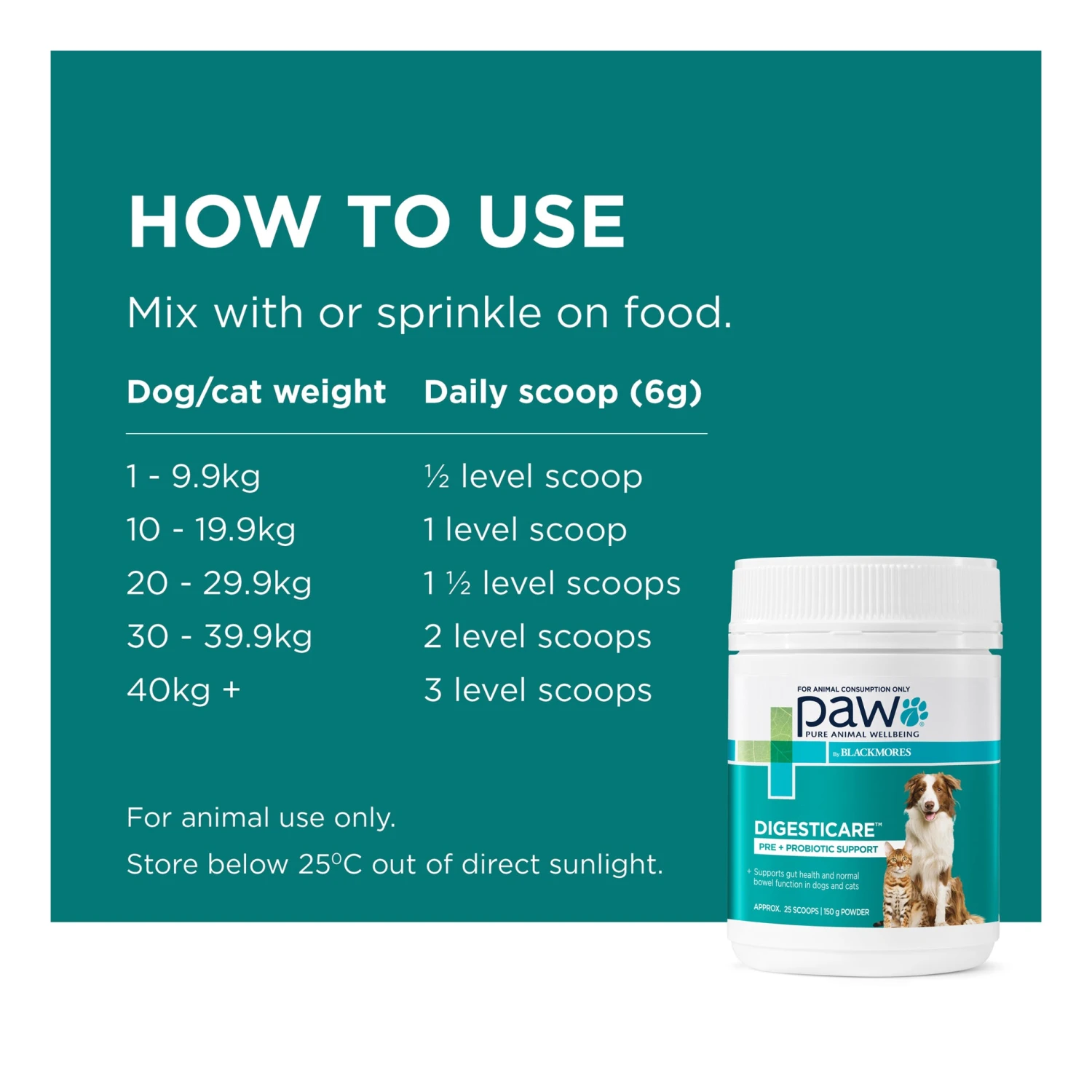 PAW DigestiCare Pre + Probiotic Support 143g 4 PAW DigestiCare Pre + Probiotic Support 143g - Image 4
