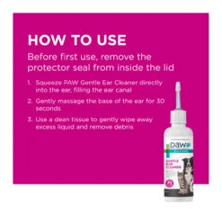 PAW By Blackmores Gentle Dog & Cat Ear Cleaner 120mL -Vetn Pet Direct Store paw gentle ear cleaner 2