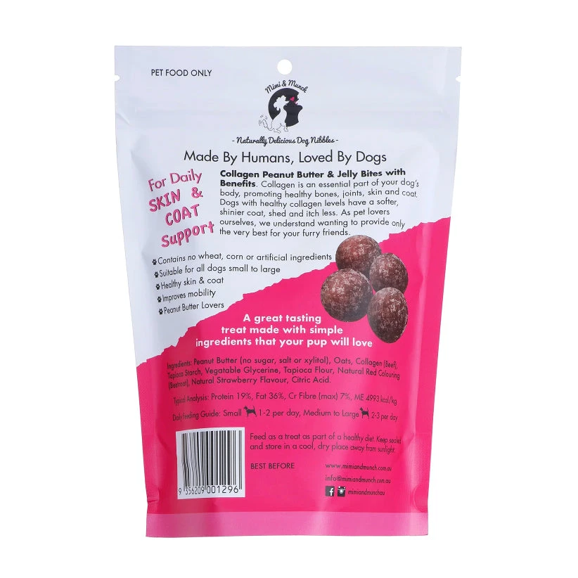 Mimi & Munch Collagen Peanut Butter & Jelly Bites 150g 2 Mimi & Munch Collagen Peanut Butter & Jelly Bites 150g - Image 2