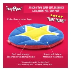 HayPigs! Circus Fleece Hidey Hut Pee Pads - 2 Pack 5 HayPigs! Circus Fleece Hidey Hut Pee Pads - 2 Pack -Vetn Pet Direct Store pee pads 2