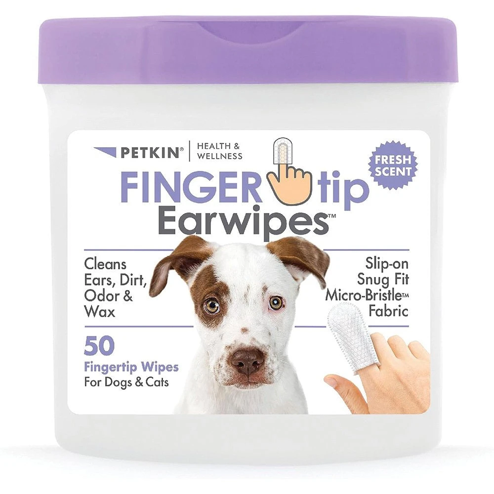 Petkin Fingertip Ear Wipes - 50 Pack 1 Petkin Fingertip Ear Wipes - 50 Pack