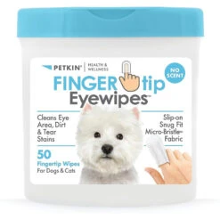 Petkin Fingertip Eye Wipes - 50 Pack