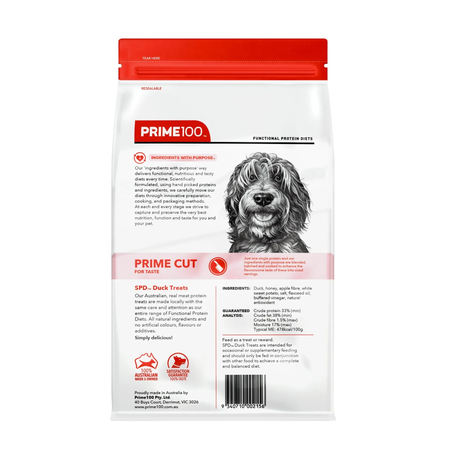Prime100 SPD Prime Cut Duck Treats 100g 2 Prime100 SPD Prime Cut Duck Treats 100g - Image 2