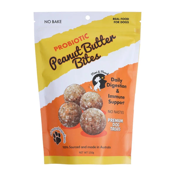 Mimi & Munch Probiotic Peanut Butter Bites 150g 1 Mimi & Munch Probiotic Peanut Butter Bites 150g