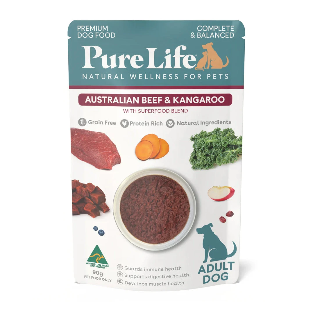 Pure Life Australian Beef & Kangaroo Paté Adult Wet Dog Food 90g X 12 2 Pure Life Australian Beef & Kangaroo Paté Adult Wet Dog Food 90g X 12 - Image 2