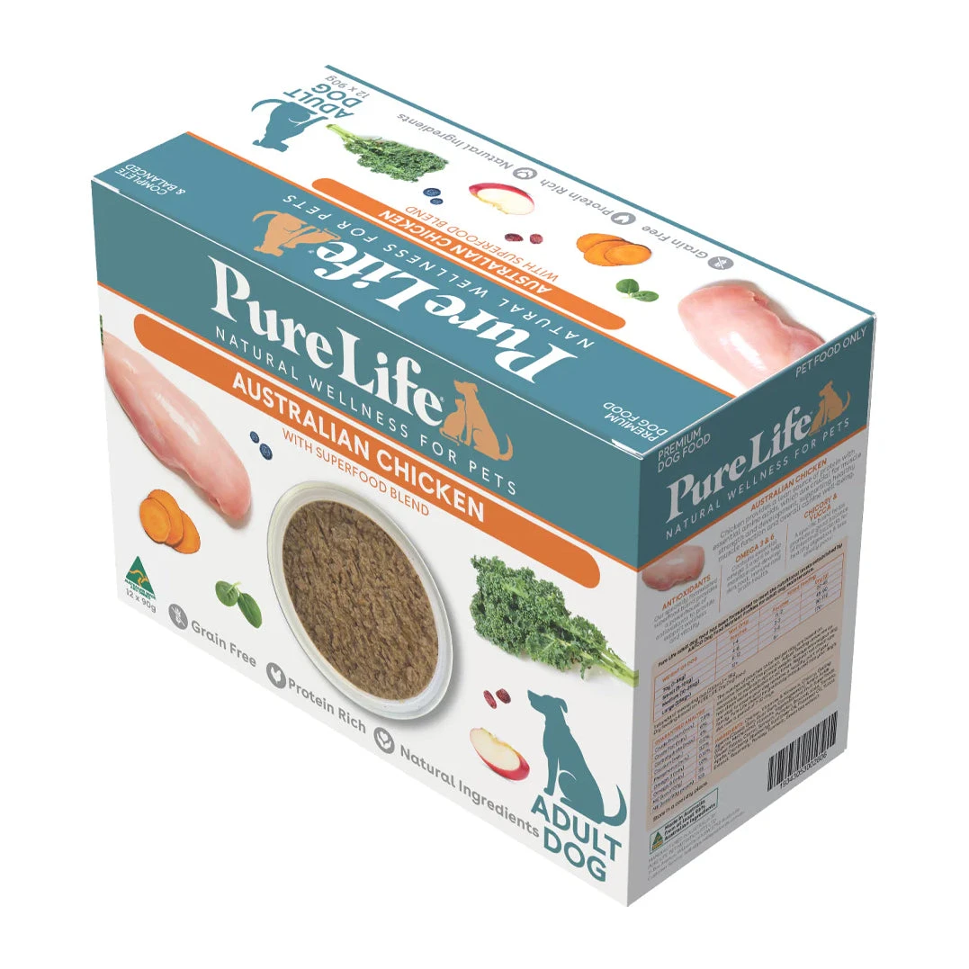 Pure Life Australian Chicken Paté Adult Wet Dog Food 90g X 12 3 Pure Life Australian Chicken Paté Adult Wet Dog Food 90g X 12 - Image 3