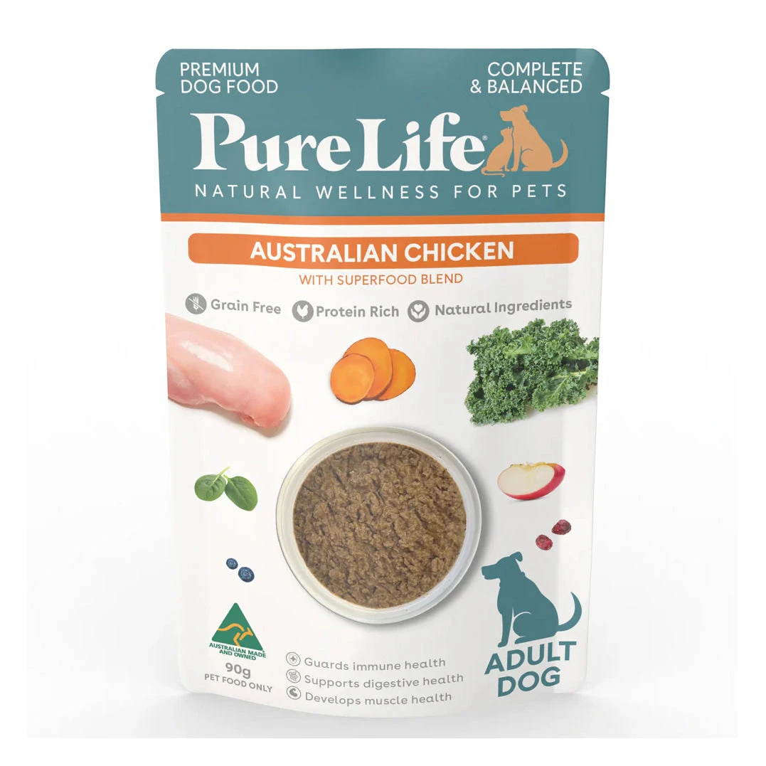Pure Life Australian Chicken Paté Adult Wet Dog Food 90g X 12 2 Pure Life Australian Chicken Paté Adult Wet Dog Food 90g X 12 - Image 2