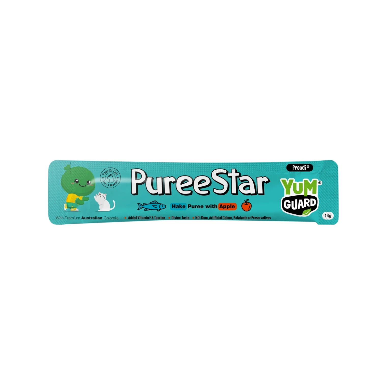 YumGuard Puree Star Hake With Apple Cat Treat 14g X 6 3 YumGuard Puree Star Hake With Apple Cat Treat 14g X 6 - Image 3