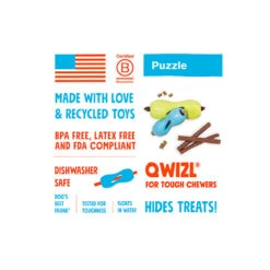 West Paw Zogoflex Quizl Treat Toy 10 West Paw Zogoflex Quizl Treat Toy -Vetn Pet Direct Store quizzl media 02