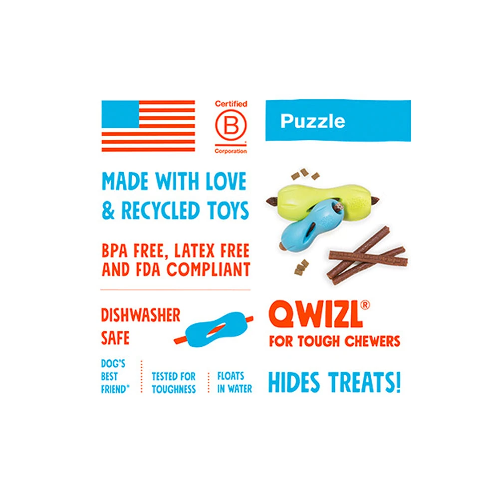 West Paw Zogoflex Quizl Treat Toy 3 West Paw Zogoflex Quizl Treat Toy - Image 3