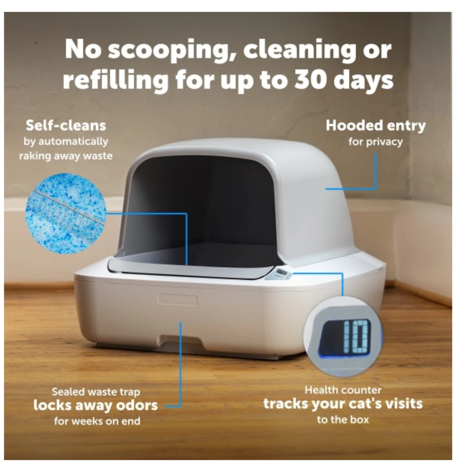 PetSafe ScoopFree Crystal Pro Self-Cleaning Litter Box 2 PetSafe ScoopFree Crystal Pro Self-Cleaning Litter Box - Image 2