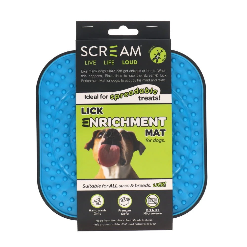 Scream Lick Enrichment Mat For Crates & Cages - Square 1 Scream Lick Enrichment Mat For Crates & Cages - Square