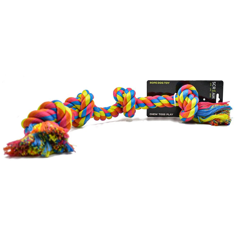 Scream 4-Knot Rope Dog Toy - 58cm 2 Scream 4-Knot Rope Dog Toy - 58cm - Image 2