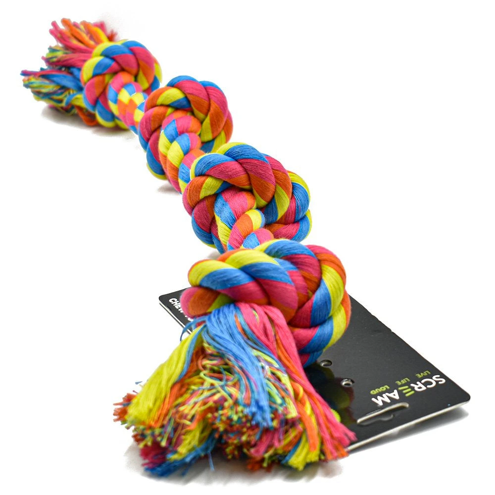 Scream 4-Knot Rope Dog Toy - 58cm 3 Scream 4-Knot Rope Dog Toy - 58cm - Image 3