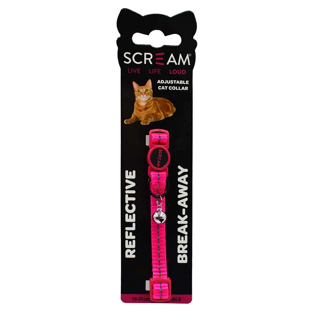 Scream Reflective Adjustable Nylon Cat Collar 5 Scream Reflective Adjustable Nylon Cat Collar - Image 5