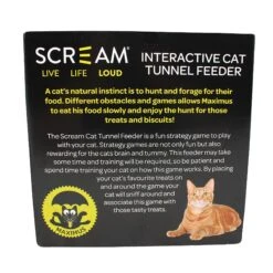 Scream Interactive Cat Tunnel Feeder 15 Scream Interactive Cat Tunnel Feeder -Vetn Pet Direct Store scream cat tunnel feeder box back 4web