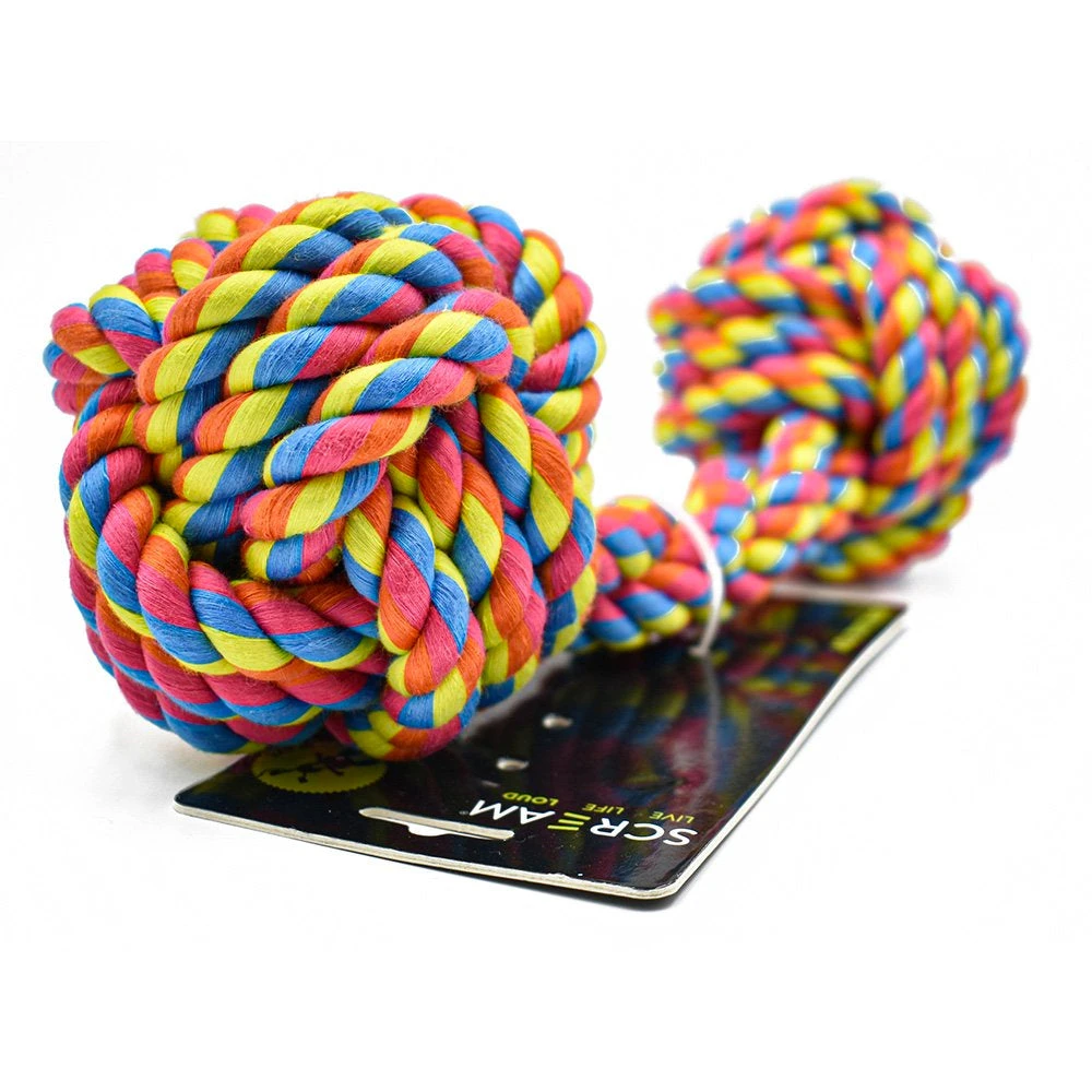 Scream Rope Fist Dumbbell Dog Toy 2 Scream Rope Fist Dumbbell Dog Toy - Image 2