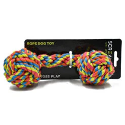 Scream Rope Fist Dumbbell Dog Toy 10 Scream Rope Fist Dumbbell Dog Toy -Vetn Pet Direct Store scream dumbbell small