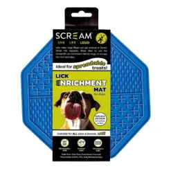Scream Lick Enrichment Mat Suction Base - Octagon 12 Scream Lick Enrichment Mat Suction Base - Octagon -Vetn Pet Direct Store scream lick mat octagon 2