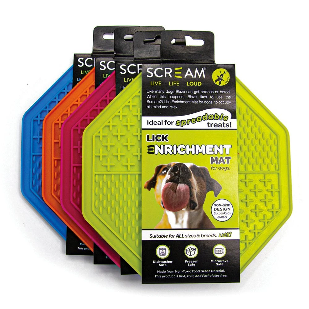 Scream Lick Enrichment Mat Suction Base - Octagon 1 Scream Lick Enrichment Mat Suction Base - Octagon