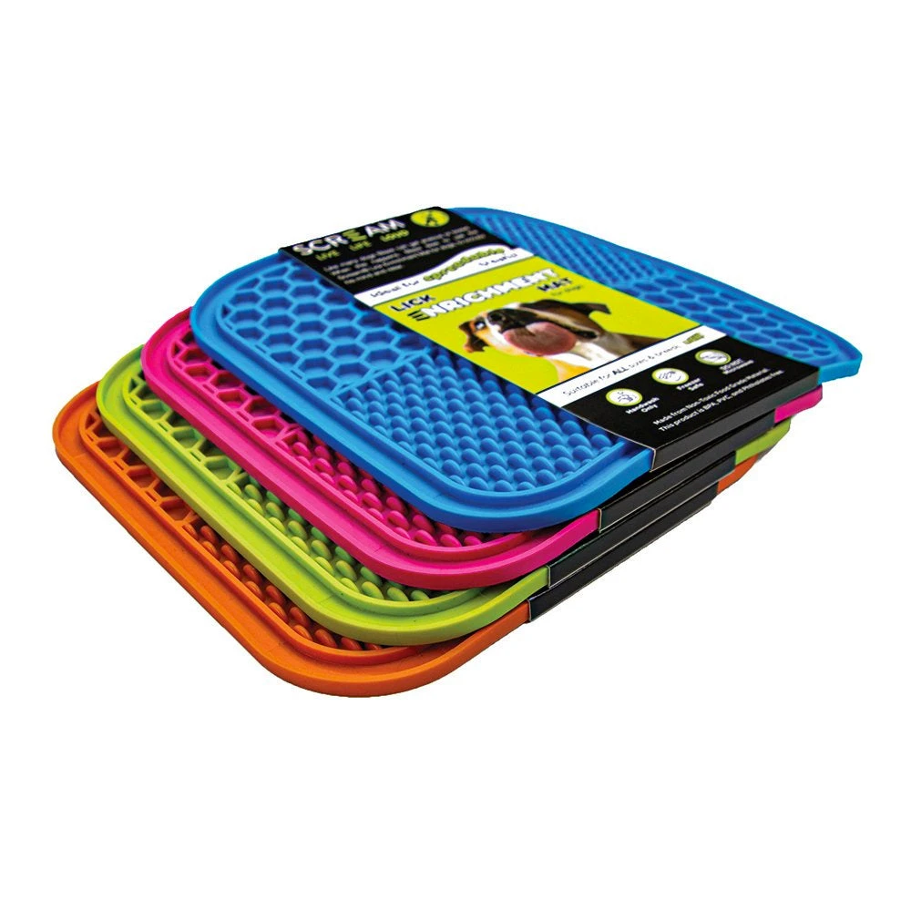 Scream Lick Enrichment Mat Non Skid Base - Square 4 Scream Lick Enrichment Mat Non Skid Base - Square - Image 4