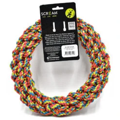 Scream Rope Wreath Dog Toy 9 Scream Rope Wreath Dog Toy -Vetn Pet Direct Store scream rope wreath large back