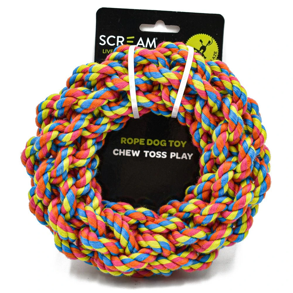 Scream Rope Wreath Dog Toy 5 Scream Rope Wreath Dog Toy - Image 5