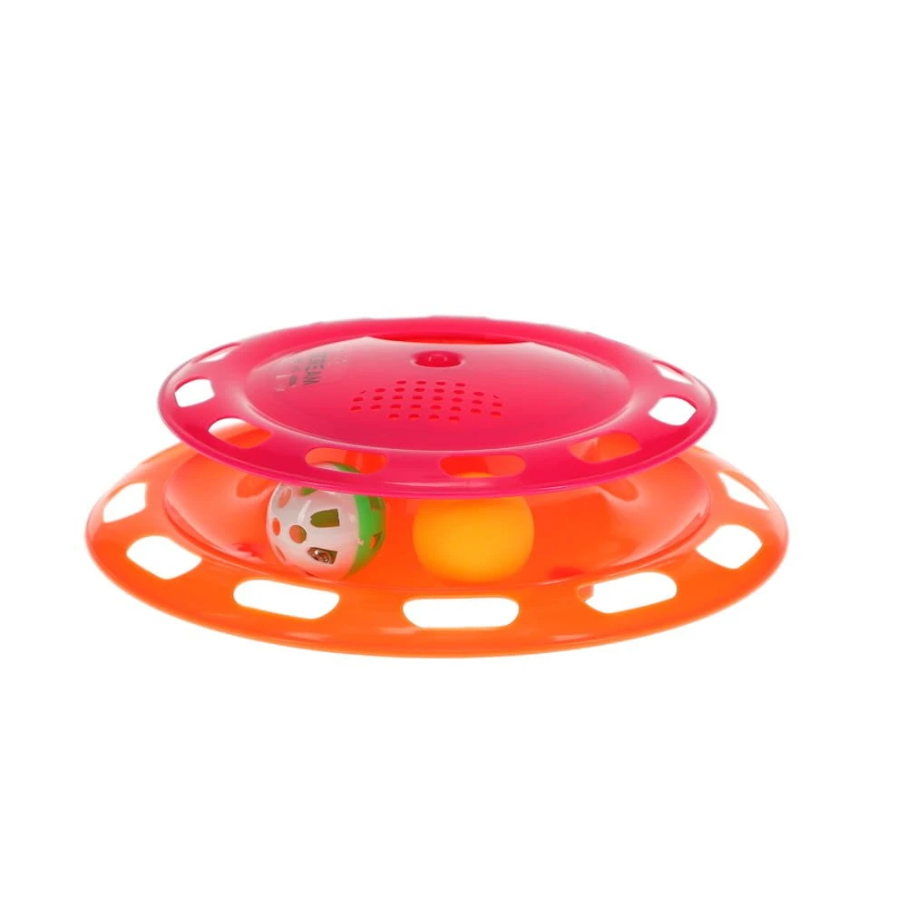 Scream Single Layer Orb Tower Cat Toy With Spin Top 5 Scream Single Layer Orb Tower Cat Toy With Spin Top - Image 5
