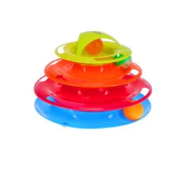 Scream Triple Layer Orb Tower Cat Toy With Top Arch 7 Scream Triple Layer Orb Tower Cat Toy With Top Arch -Vetn Pet Direct Store scream triple layer orb side 2