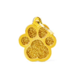 My Family Shine Paw Glitter Pet ID Tag - Large