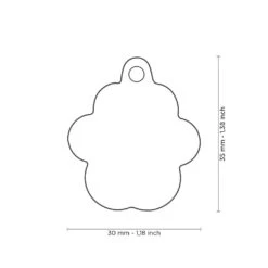 My Family Shine Paw Glitter Pet ID Tag - Large -Vetn Pet Direct Store shine paw size