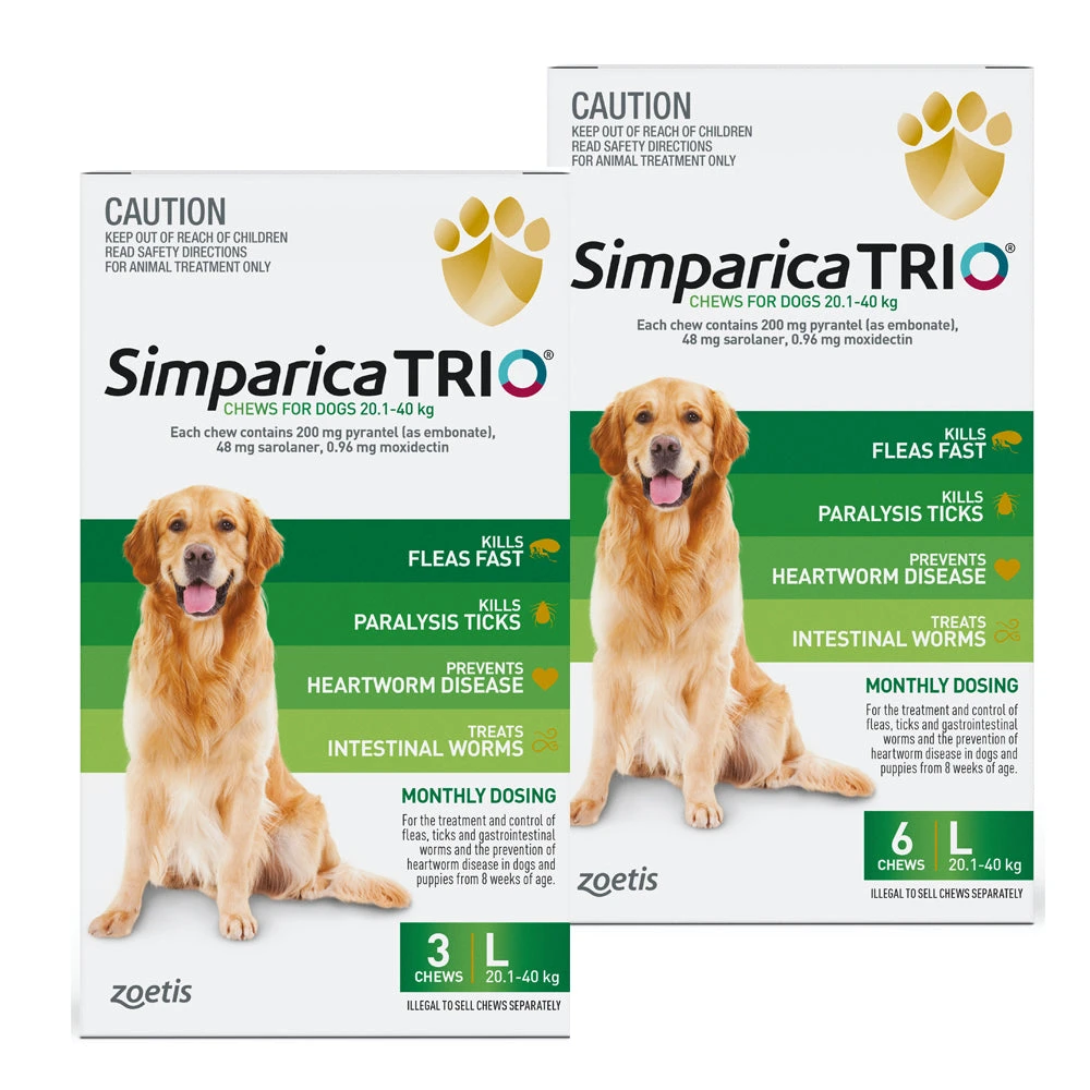 Simparica TRIO For Large Dogs 20.1-40kg 1 Simparica TRIO For Large Dogs 20.1-40kg
