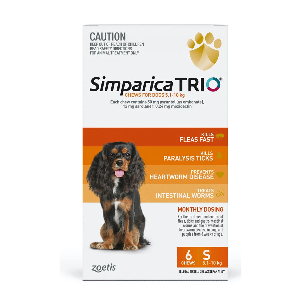 Simparica TRIO For Small Dogs 5.1-10kg 2 Simparica TRIO For Small Dogs 5.1-10kg - Image 2