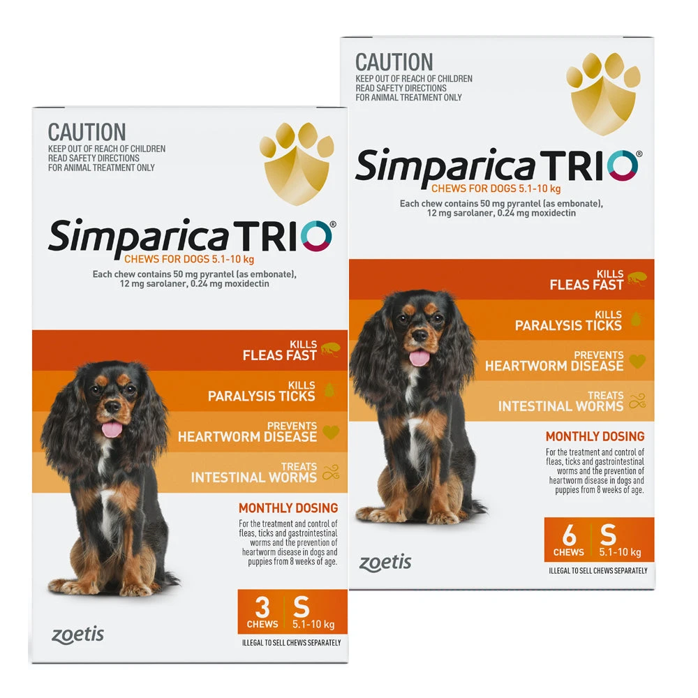 Simparica TRIO For Small Dogs 5.1-10kg 1 Simparica TRIO For Small Dogs 5.1-10kg