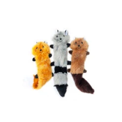 ZippyPaws Skinny Peltz Fox, Racoon, Squirrel 3 Pack -Vetn Pet Direct Store skinny peltz racoon small 1