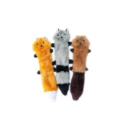 ZippyPaws Skinny Peltz Fox, Racoon, Squirrel 3 Pack -Vetn Pet Direct Store skinny peltz racoon small