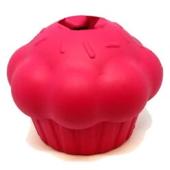 Mutts Kick Butt Rubber Cupcake Chew Toy & Treat Dispenser