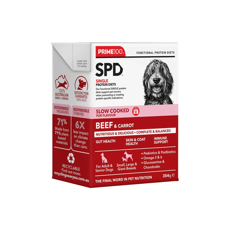 Prime100 SPD Slow Cooked Beef & Carrot 354g 1 Prime100 SPD Slow Cooked Beef & Carrot 354g