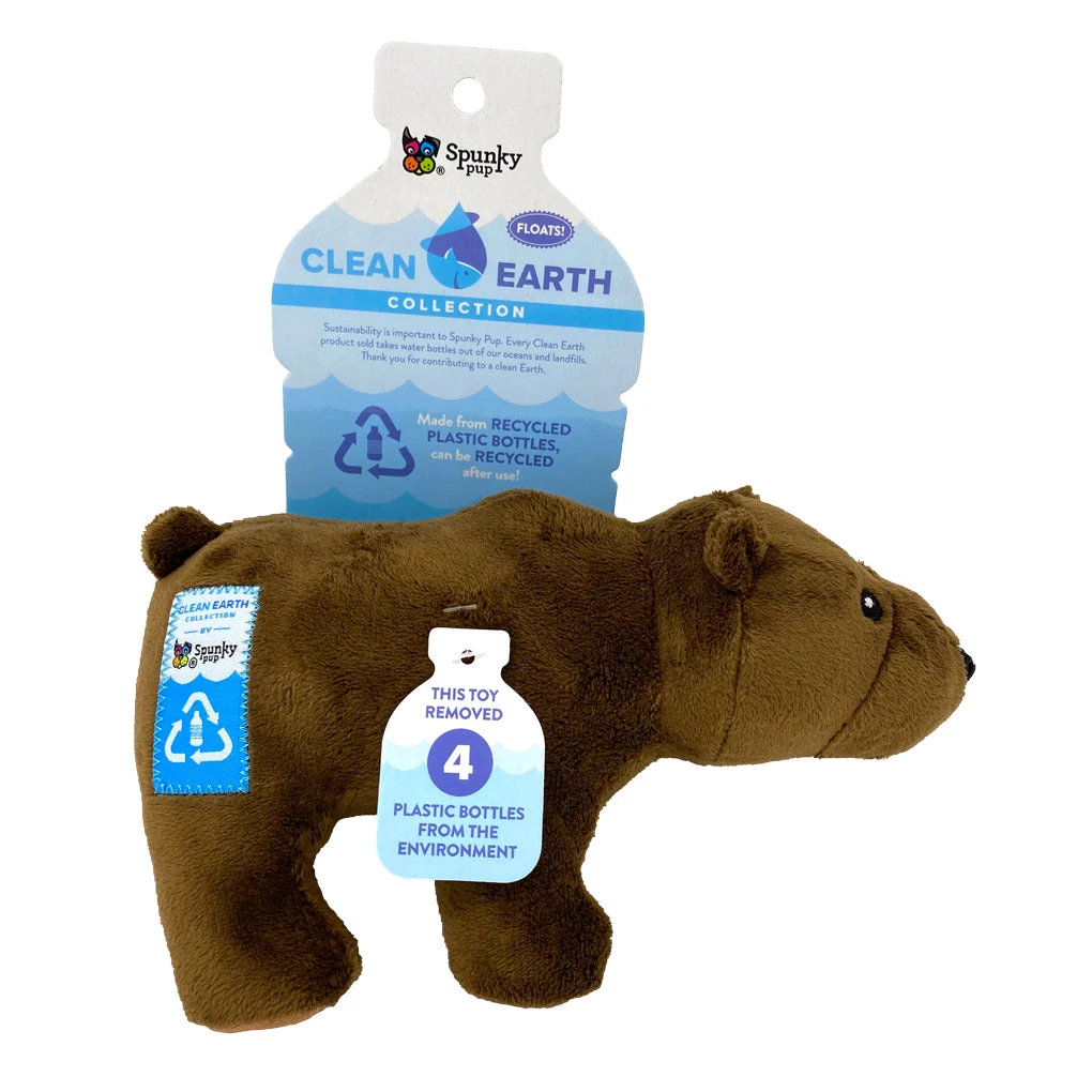 Spunky Pup Clean Earth Plush Bear 1 Spunky Pup Clean Earth Plush Bear