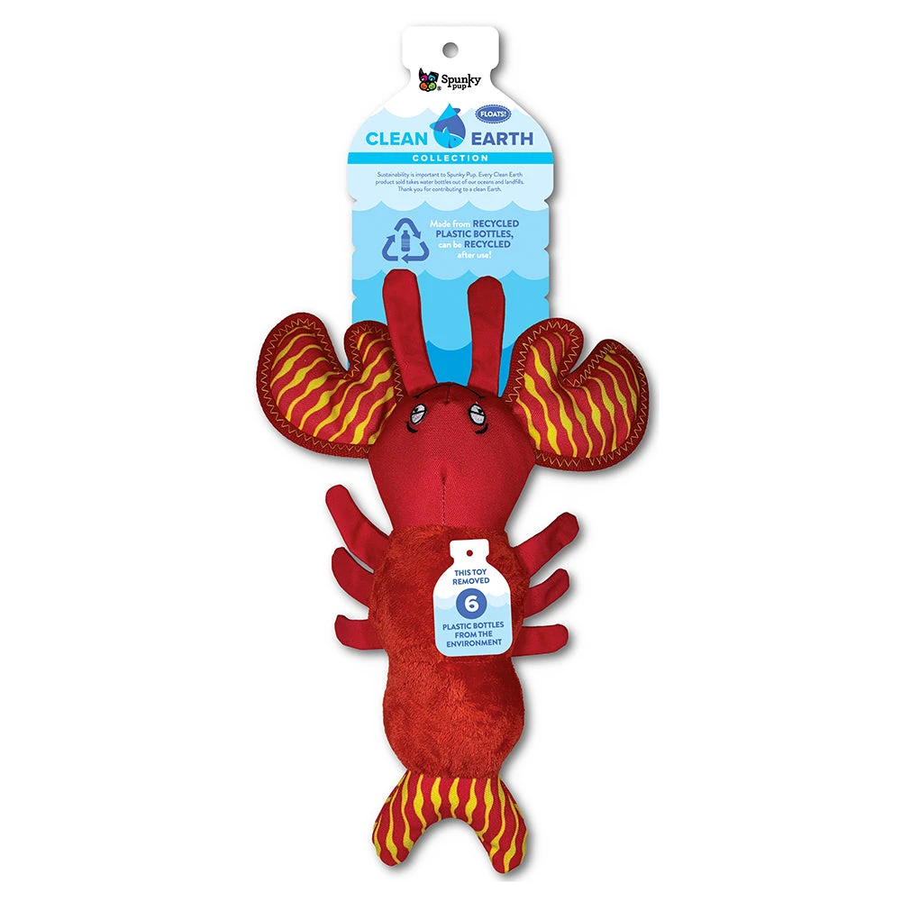 Spunky Pup Clean Earth Plush Lobster - Large 1 Spunky Pup Clean Earth Plush Lobster - Large