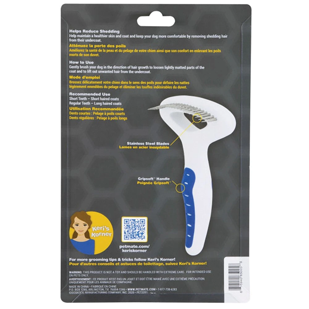 Gripsoft Undercoat Rake - Regular Teeth 2 Gripsoft Undercoat Rake - Regular Teeth - Image 2