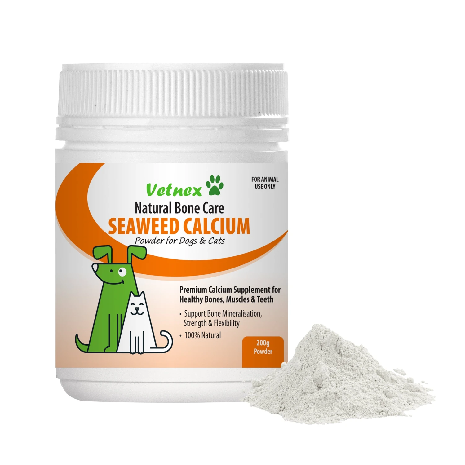 Vetnex Seaweed Calcium Powder For Dogs & Cats - 200g 1 Vetnex Seaweed Calcium Powder For Dogs & Cats - 200g