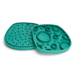 West Paw Seaflex Feast Mat - Double Sided Lick Mat Slow Feeder For Dogs - Bubbles -Vetn Pet Direct Store west paw bubbles green